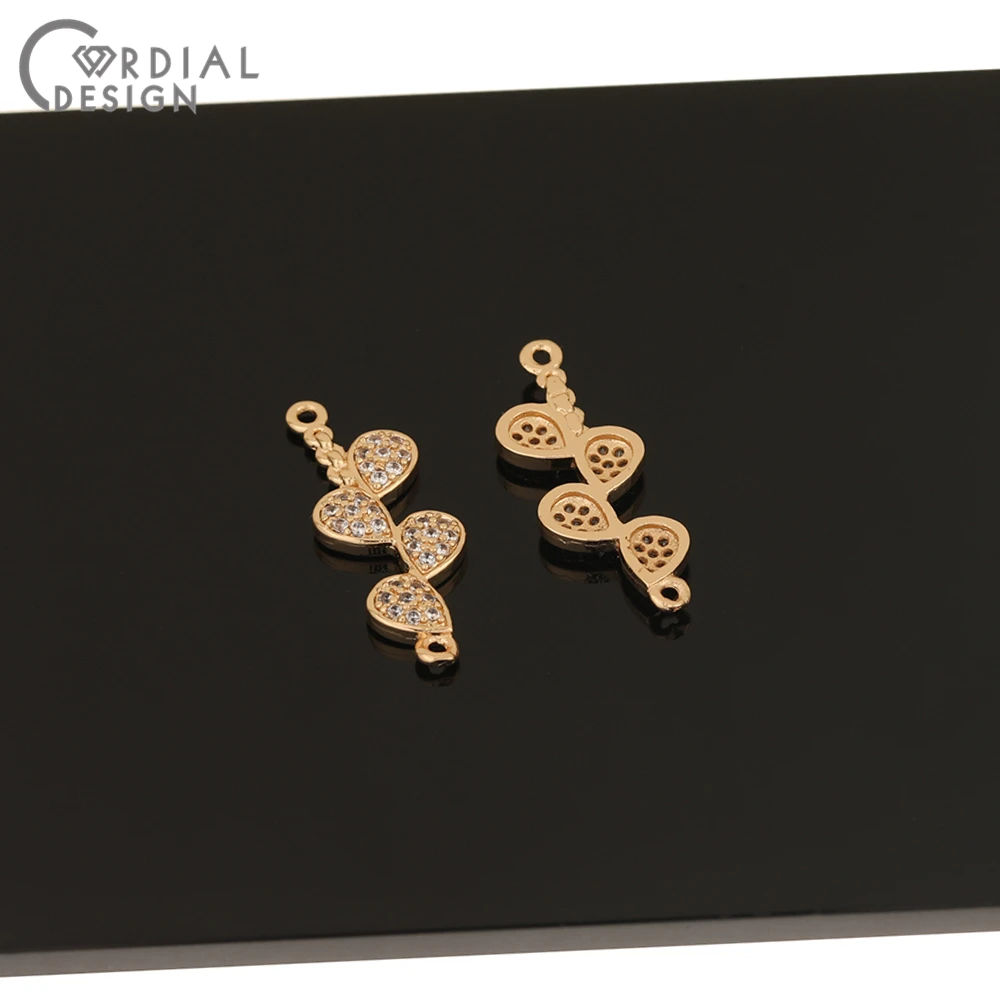 

Cordial Design 50Pcs 10*29MM Jewelry Findings & Components/CZ Charms/Earring Accessories/Hand Made/DIY Making/Earring Connectors