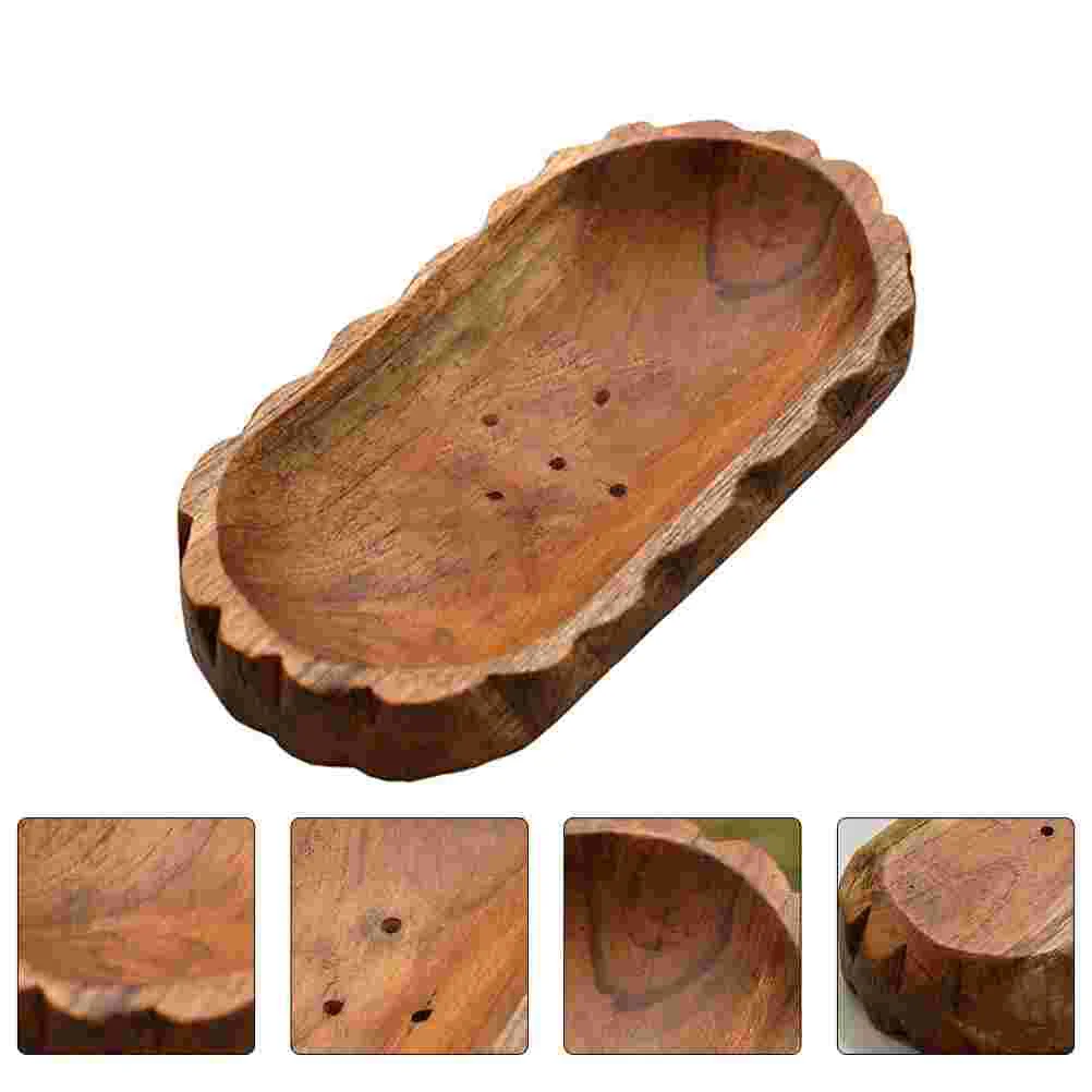 

1pc Practical Wooden Soap Storage Box Bathroom Drain Soap Holder Wooden Case