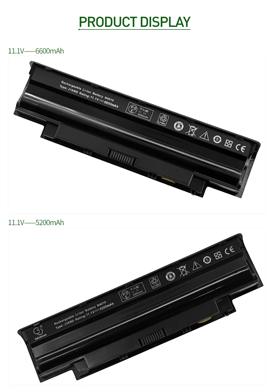 Golooloo 6 ячеек Аккумулятор для ноутбука Dell N7010D N7010R Vostro 1440 1450 1540 1550 3450 3550 04yrjh 06P6PN 07xfjj 312-0233