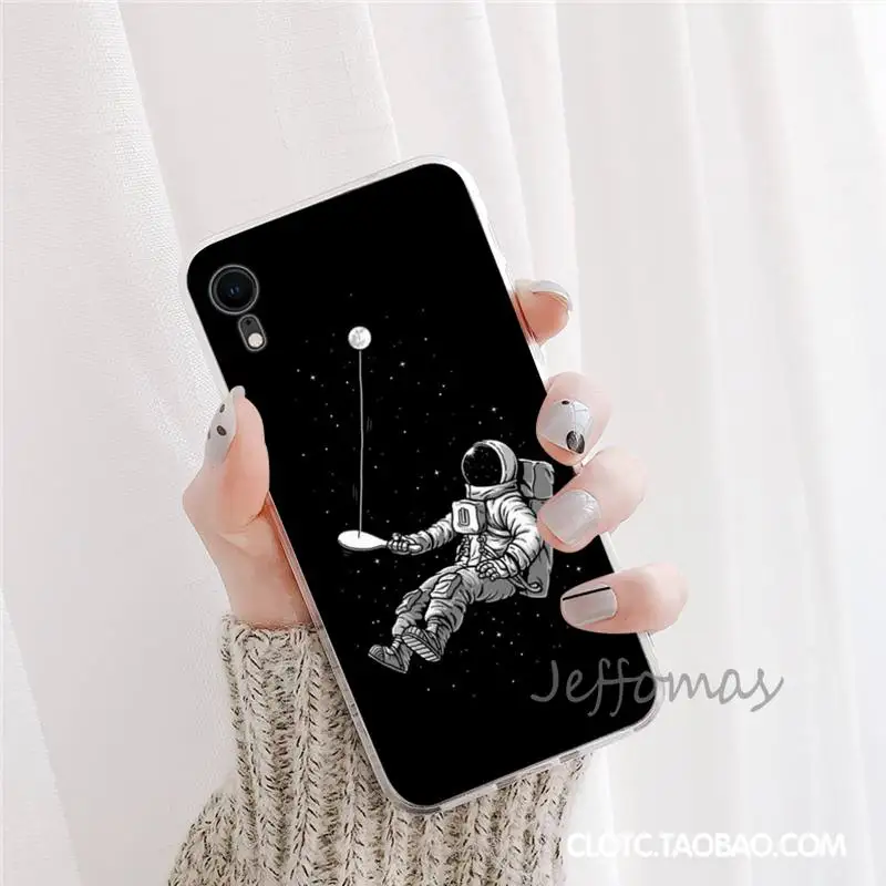 

Astronaut Black Case Phone Case For iphone 12 5 5s 5c se 6 6s 7 8 plus x xs xr 11 pro max mini