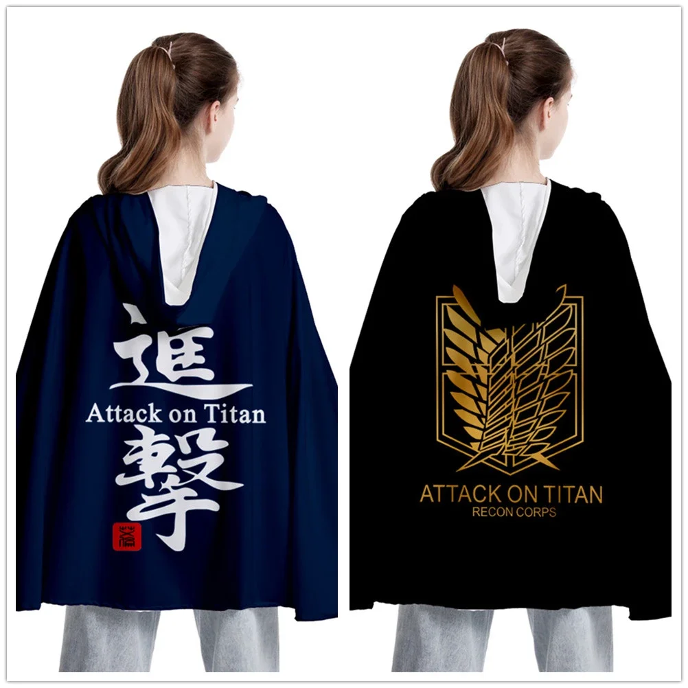 

Attack on Titan Cosplay Costume Cloak Robe Hooded Cape Unisex Halloween Carnival Clothing