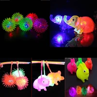 flash ball throw squeeze spiky massage funny children kids gifts light up toys party favors navidad christmas decoration 2022