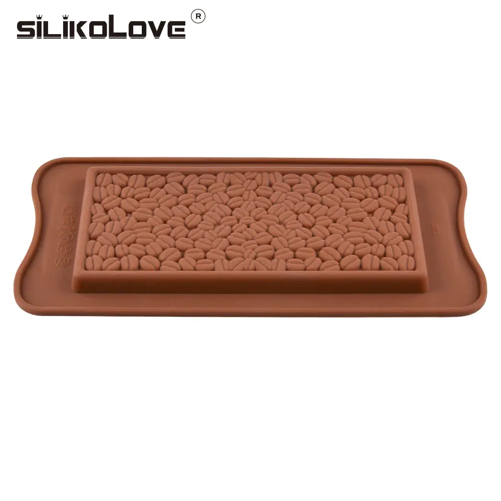 SILIKOLOVE Coffee Beans Chocolate Silicone Mold Candy Cake Mould Biscuits Cookies DIY Baking Tools Soap Molds Cake Decorating