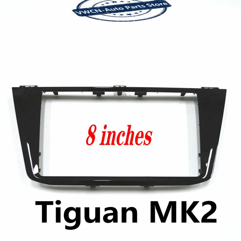 

Decorative Frame for V W Tiguan MK2 8 '' or 9.2 '' Glossy Black CD Panel Piano Black MIB Radio Media Unit