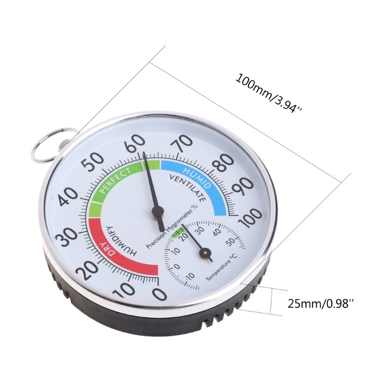

2021 New Temperature and Humidity Analog Indicator Indoor Outdoor Thermometer Hygrometer