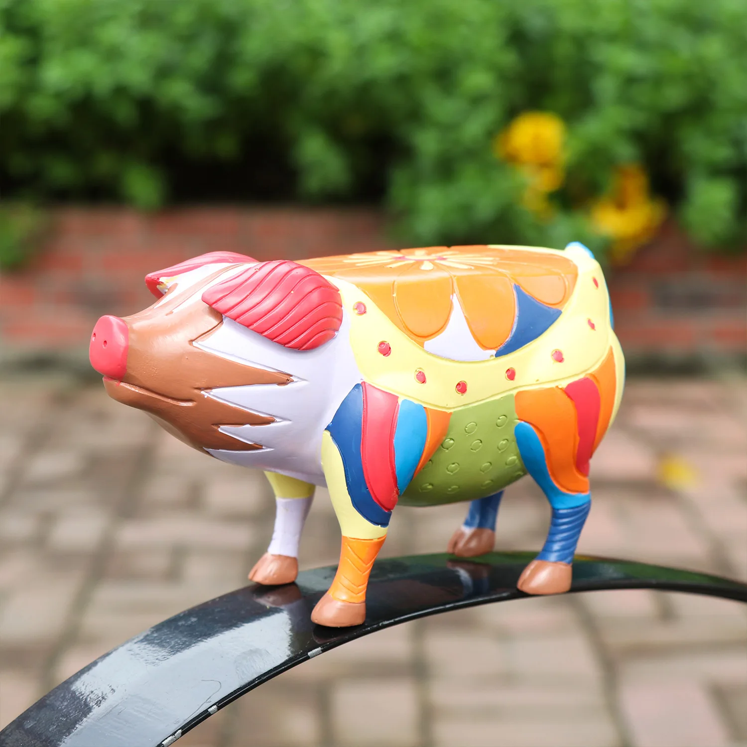 Красочные животные патио полимерный стол поросенок боковой фольклорное