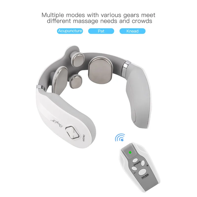 Профессиональный 4D Электрический массажер для шеи электронная импульсная