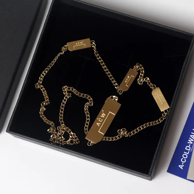 2020 холодной стены * ожерелья для мужчин женщин Золотой ACW ожерелье высокого