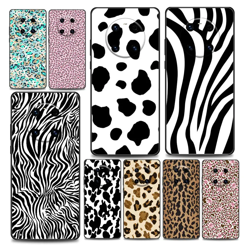 

Fashion Sexy Leopard Grain Phone Case for Huawei Y6 7 9 5p 6p 8s 8p 9a 7a Mate 10 20 40 Lite Pro Plus RS Soft Silicone Cover