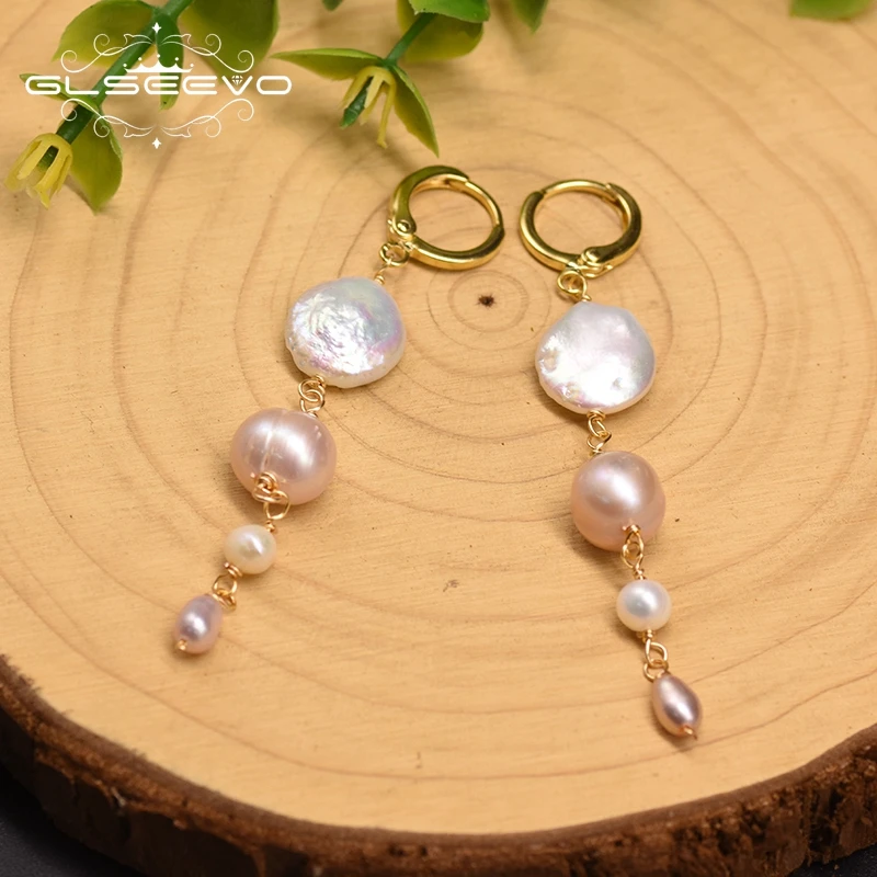 Женские простые серьги GLSEEVO из натуральной кожи эффектные модные украшения для