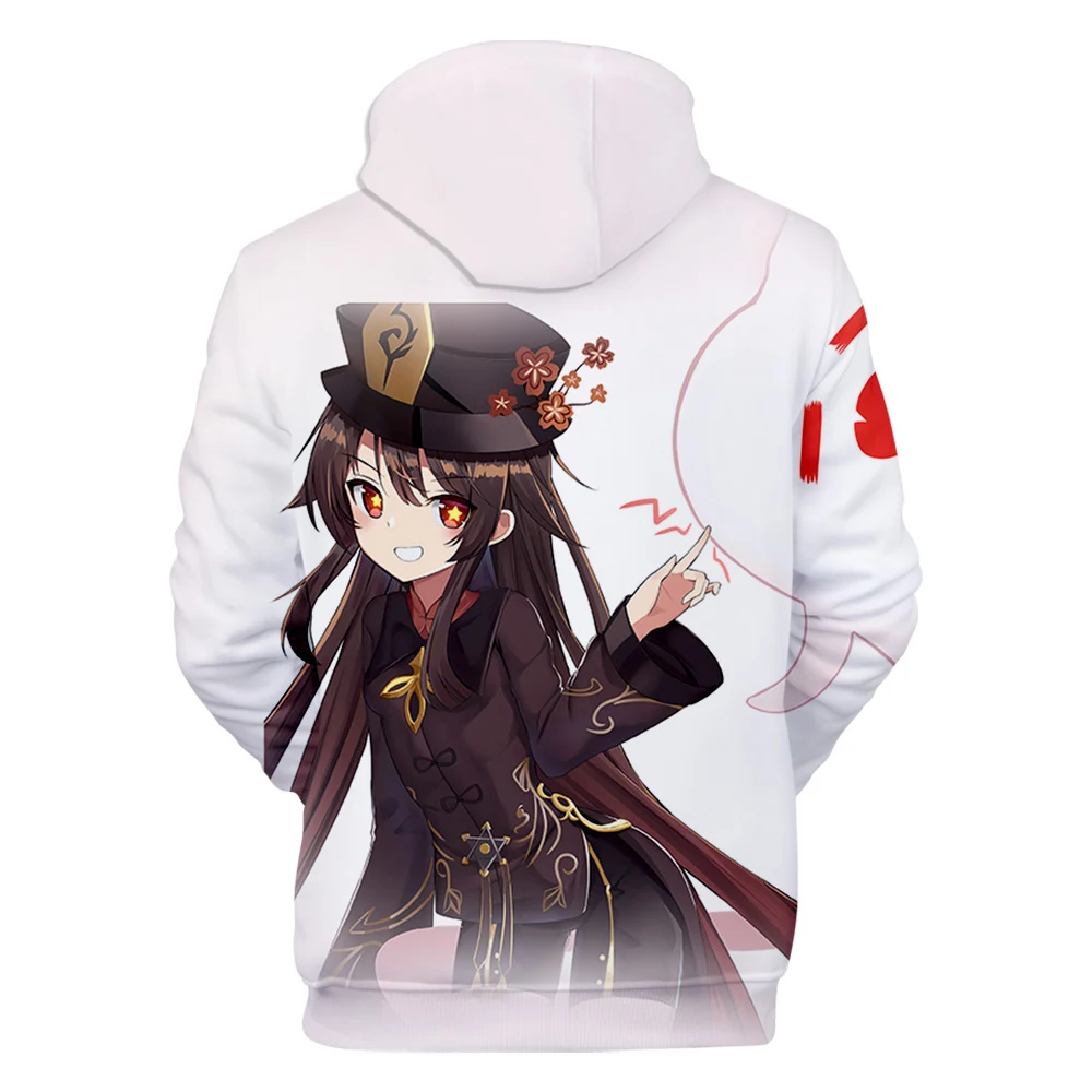 

Game Genshin Impact Kawaii Hu Tao 3D Hoodies Boy girls Sweatshirts Cartoon Children Hoody Cosplay Hu Tao Cloth Men-Pullovers