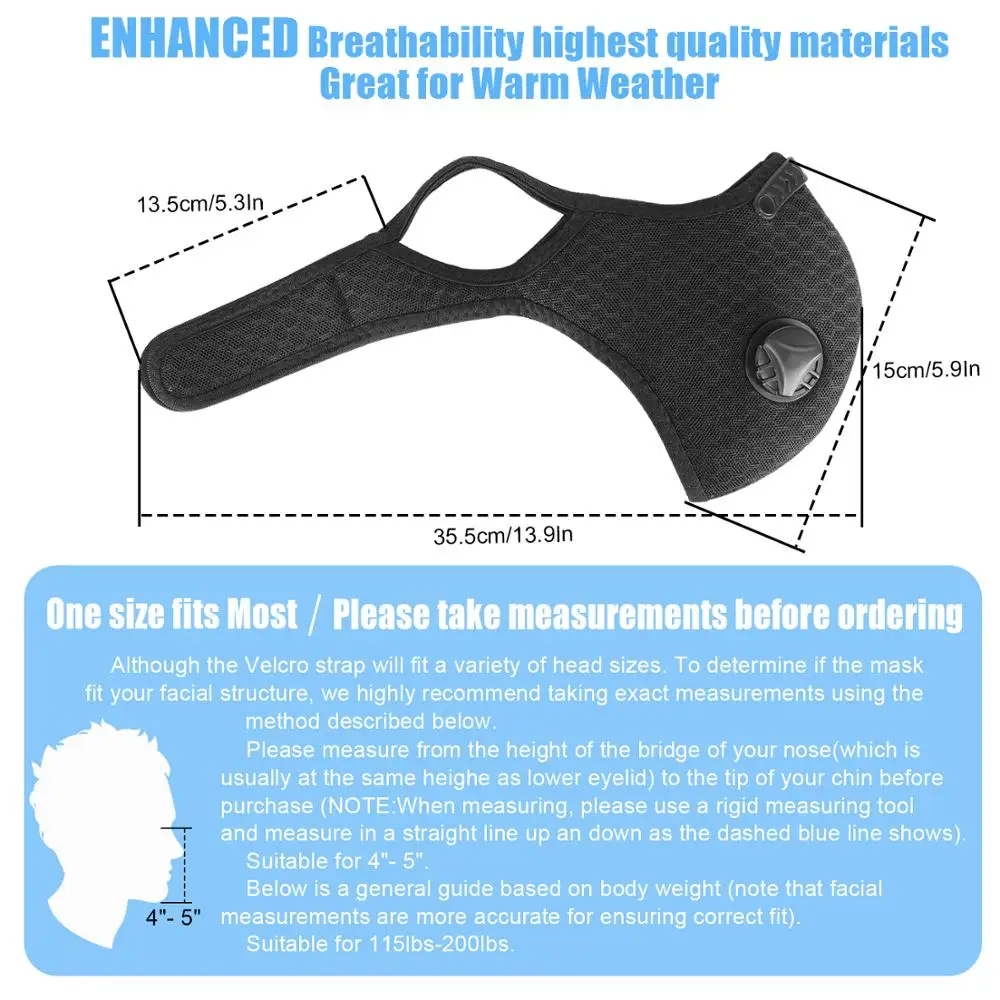 3 pcs Cycling Face Mask Filter Breathable Dustproof Bicycle Respirator Sports Protection Dust | Спорт и развлечения