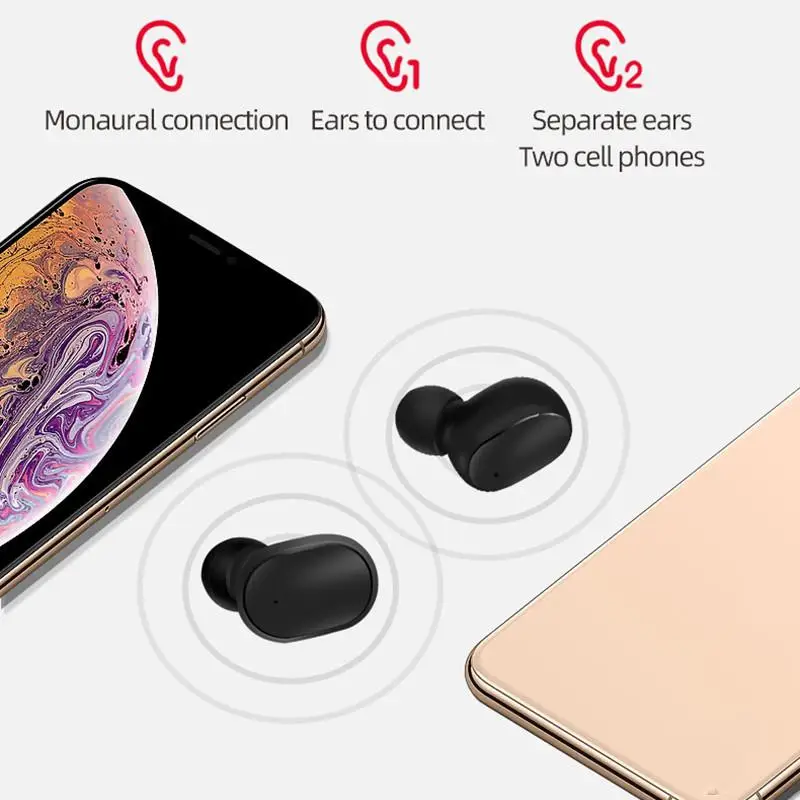 TWS беспроводные Bluetooth наушники 5 0 IPX6 водонепроницаемые HIFI мини для занятий