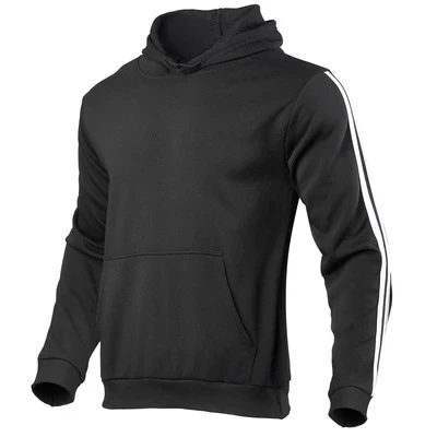 

2021 brand new three-bar hoodie sweater solid color sportswear men's workout clothes sportswear, running clothes