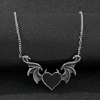 Женское ожерелье с подвеской летучая мышь