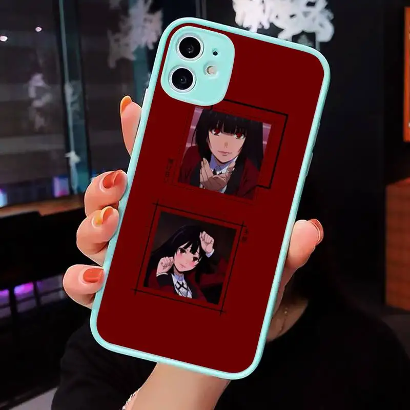 

Japanese Anime Kakegurui Jabami Yumeko Phone Case Matte Transparent iPhone 7 8 11 12 s mini pro X XS XR MAX Plus cover funda