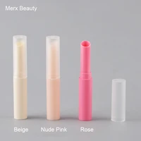 50pcs 4ml empty cylindrical plastic lipsticklipbalm tube case rose gold beige peachy beige color diy cosmetic containers