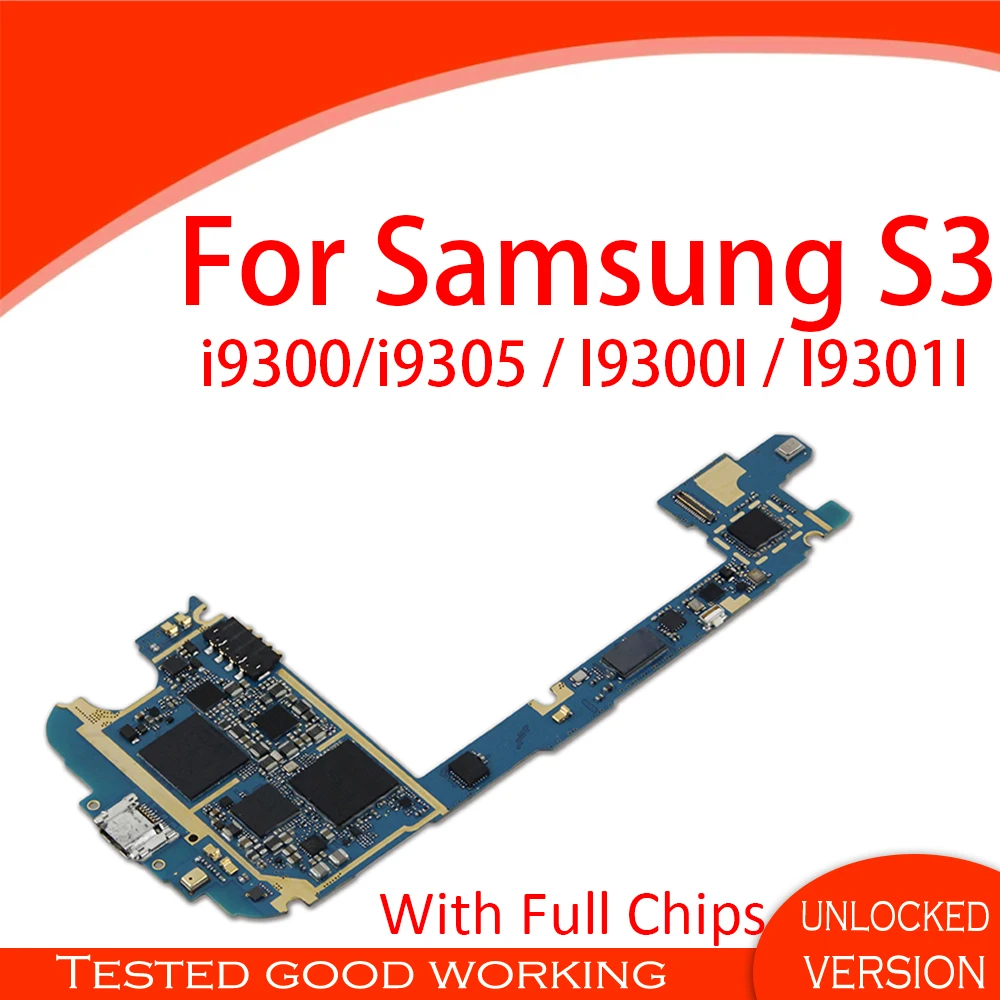 100% оригинальная материнская плата для Samsung Galaxy S3 i9300 / i9305 I9300I I9301I разблокированная