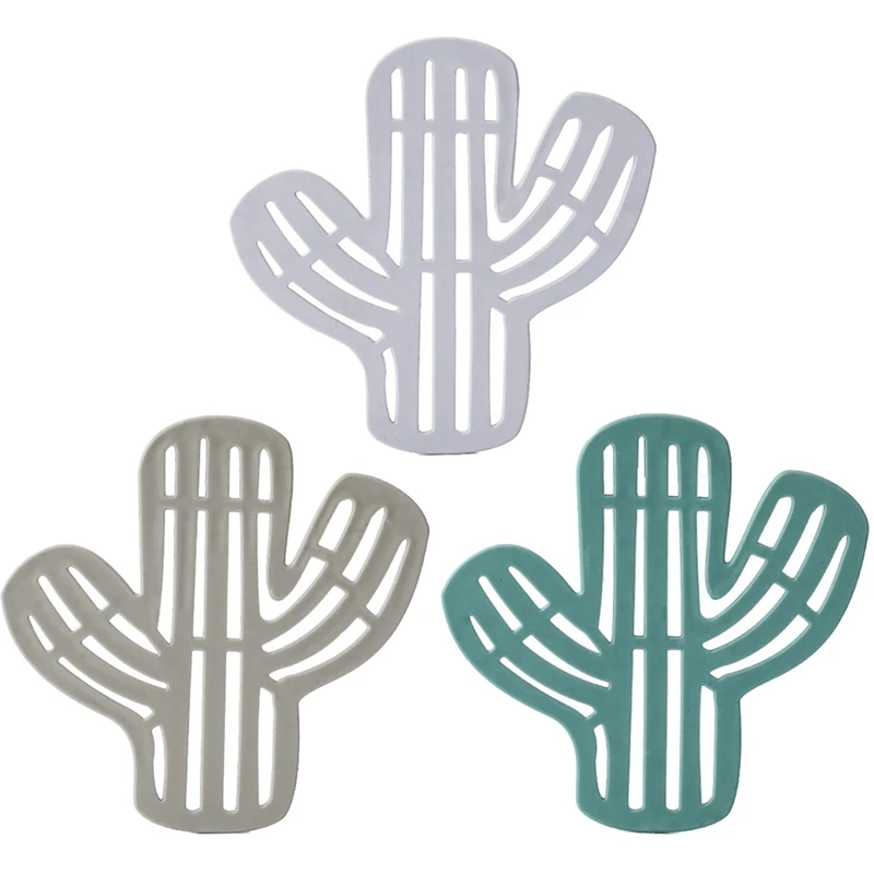 

Silicone Cup Mat Cactus Coaster Insulation Placemat Non-slip Drink Coffee Holder Cup Table Pads Kitchen Bowl Dinner Mats