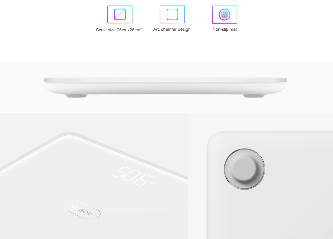 Huawei Honor весы для тела портативные цифровые светодиодный дисплей ванной