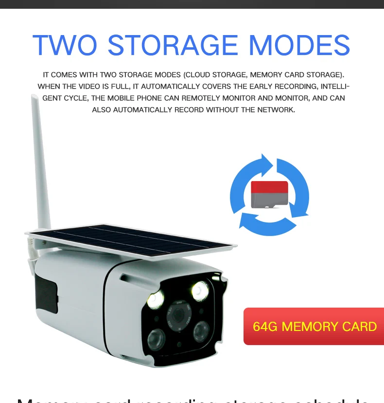 Wifi Солнечная камера 1080P IP 66 Водонепроницаемая беспроводная ip-камера ночного видения с датчиком движения двухсторонняя аудио уличная камера Веб-камера