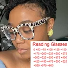 Очки для чтения с винтажным цветочным принтом для мужчин и женщин-1,5-2-2,5 большие квадратные очки для дальнозоркости с защитой от сисветильник