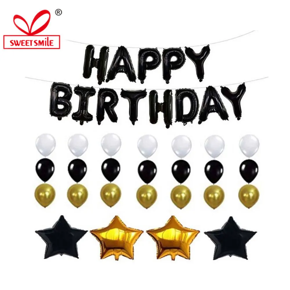 Шары из фольги "С Днем Рождения", украшения для детской вечеринки "Baby Shower", юбилейные украшения "Anniversaire", гелиевые воздушные игрушки для детей, свадебные шары, праздничные принадлежности.