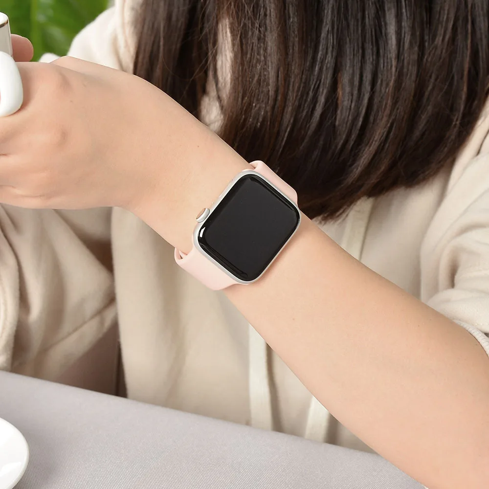 

Apple Watch Strap Sport Bracelet Monochrome silicone Strap IWatch strap apple watch 5 band 44mm apple watch band 38mm series 3
