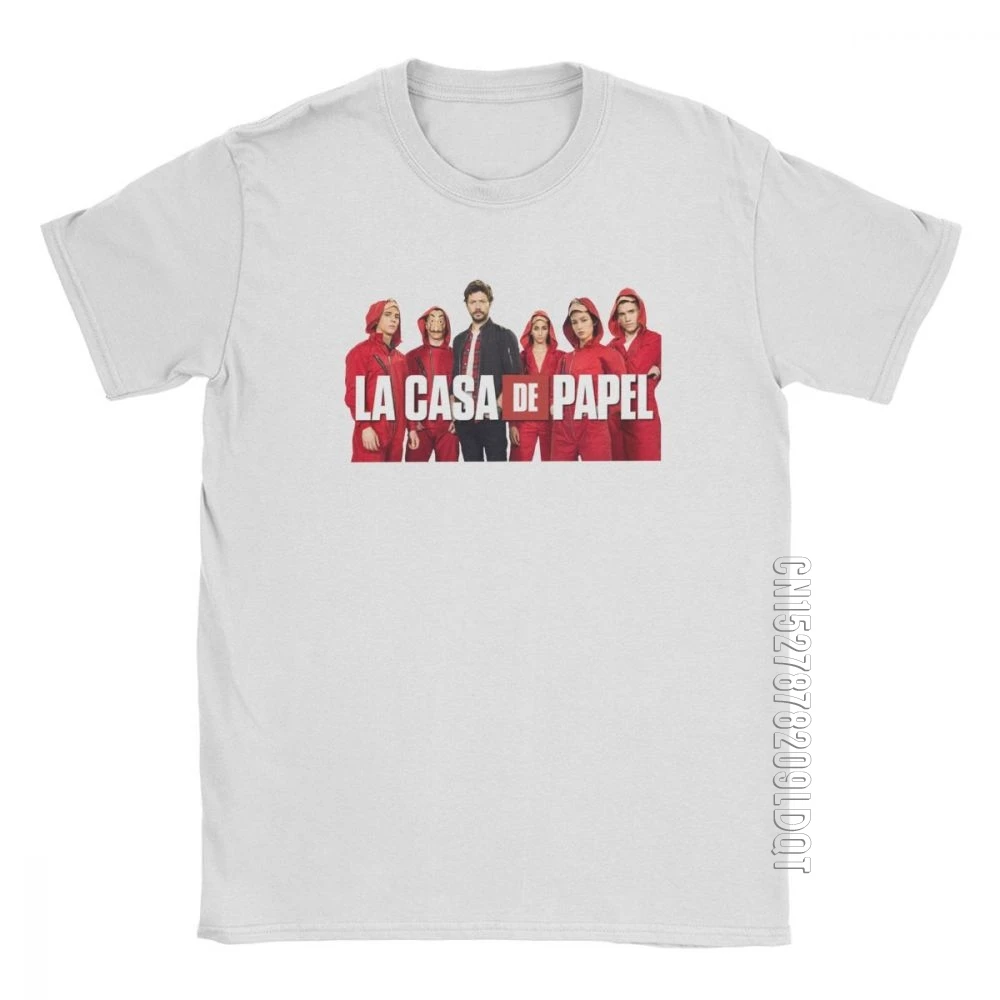 

Men's Money Heist T-Shirt La Casa De Papel Resist Funny O Neck Male Tshirt House Of Paper Cotton Basic Tees Classic T Shirts