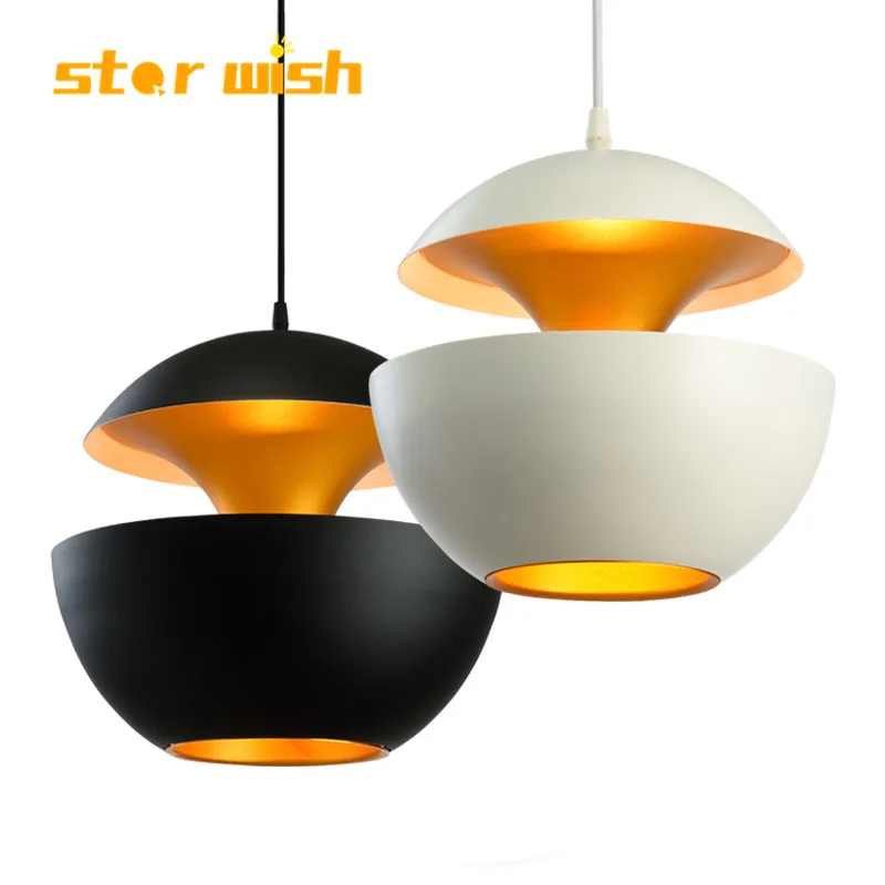 Star Wish Скандинавский дизайн черный/белый алюминиевый в форме яблока светодиодные