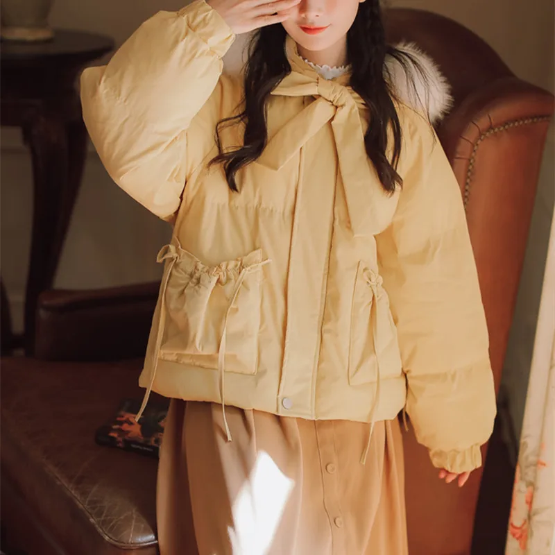 

Женская хлопковая куртка, парка высокого качества, зимняя куртка, уличная мода, однотонное свободное хлопковое пальто, плотное теплое Женск...