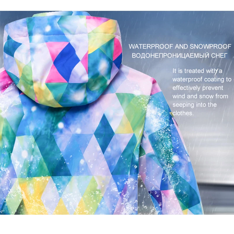 Новинка зимняя куртка для женщин лыжный костюм женская и штаны ветрозащитная