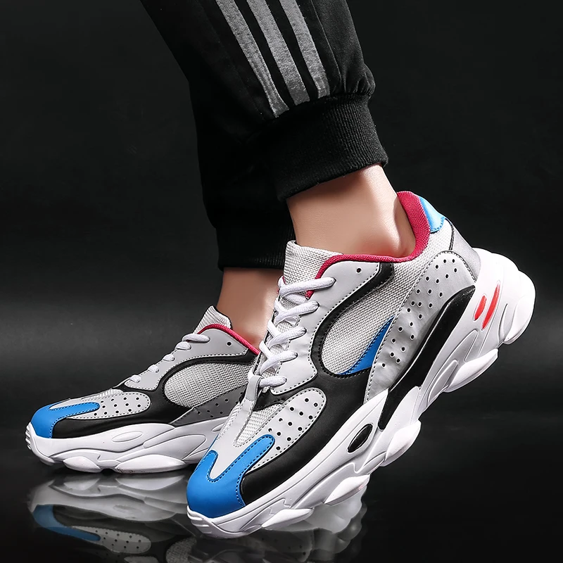 New Men Free Running Jogging Walking Sports Shoes High-quality Lace-up Breathable Sneakers Space Fashion Casual | Спорт и