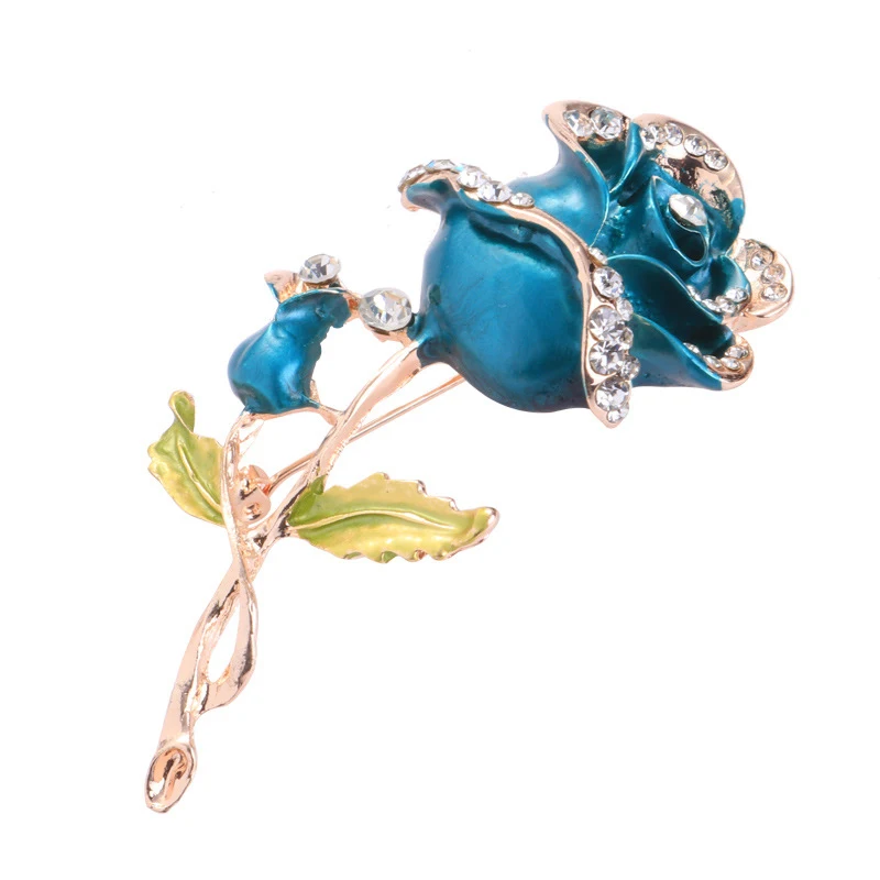 1 шт новая мода красный синий цветок брошь свадебное платье аксессуары ювелирные