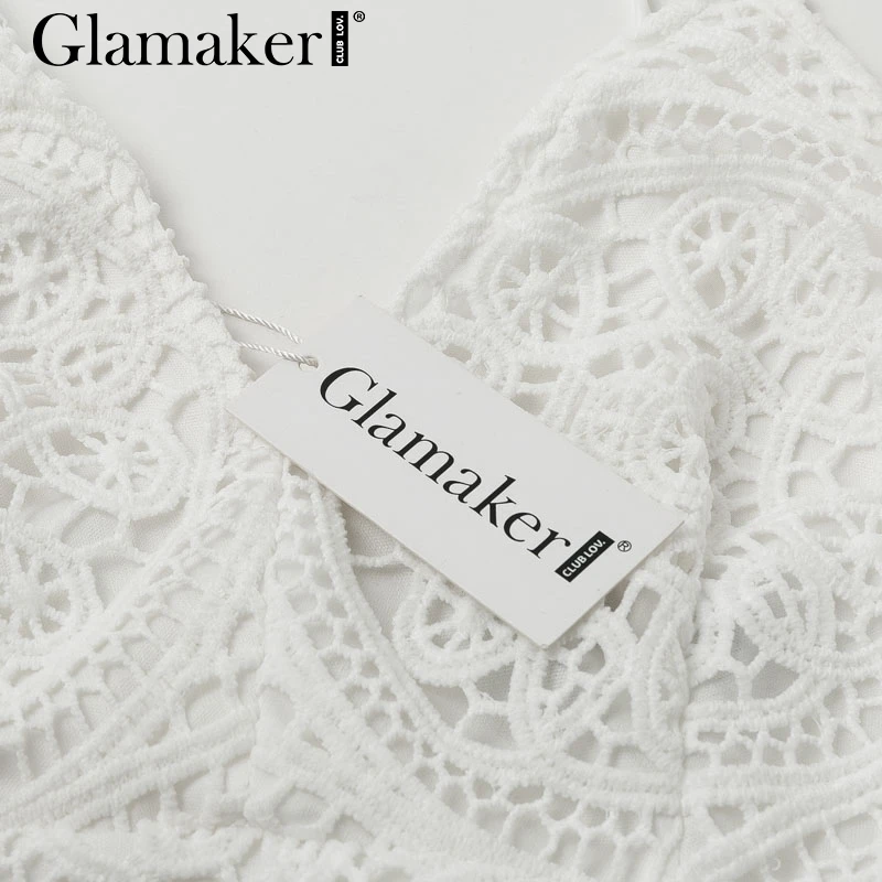 Glamaker винтажный сарафан белое кружевное сексуальное платье осень зима облегающее вечерние Клубное Длинное Платье Vestidos de fiesta Макси платье