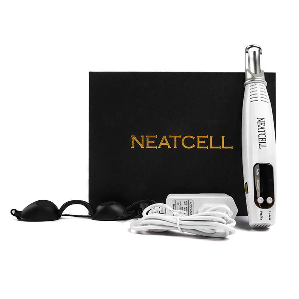 Пикосекундных лазерная ручка синий/красный светильник терапии пигмент тату шрам