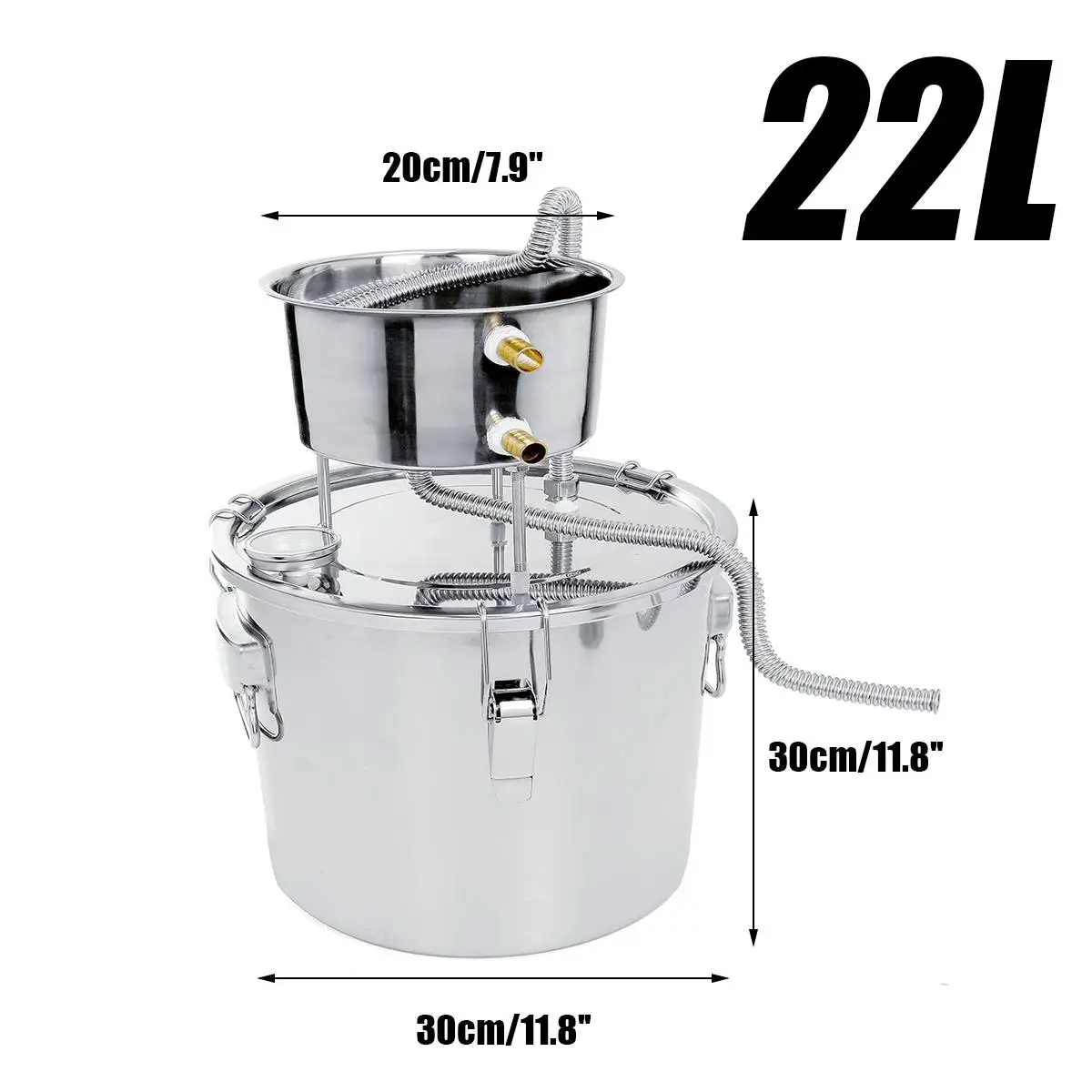 11/22/35L DIY домашний перегонный аппарат нержавеющая спирт Brew дистилляционное оборудование Медь DIY воды вино эфирное масло пивоварения комплект