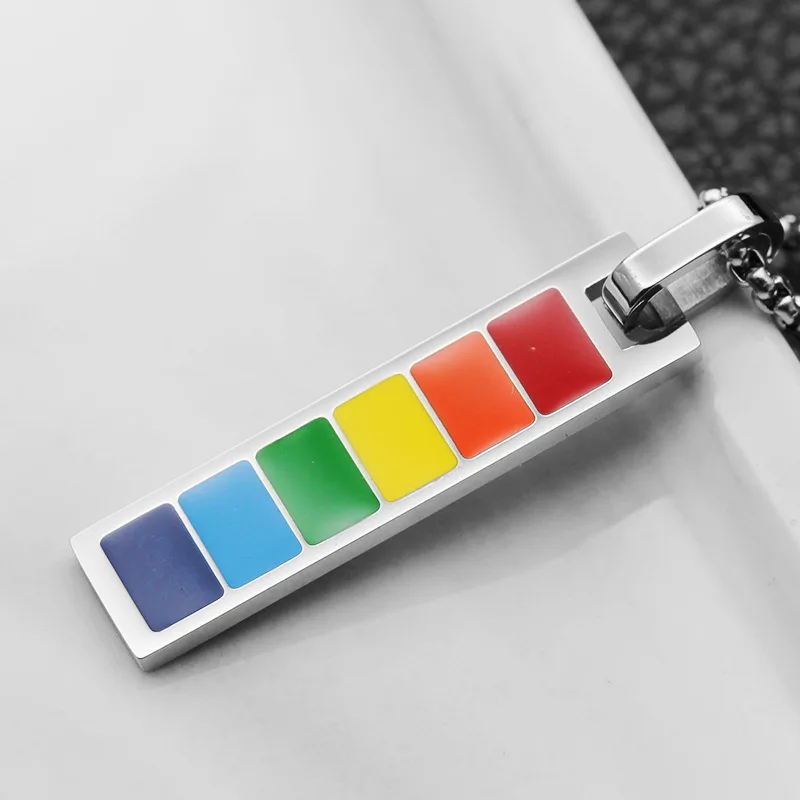 Трендовые радужные двойные круглые ожерелья кулон минималистичный