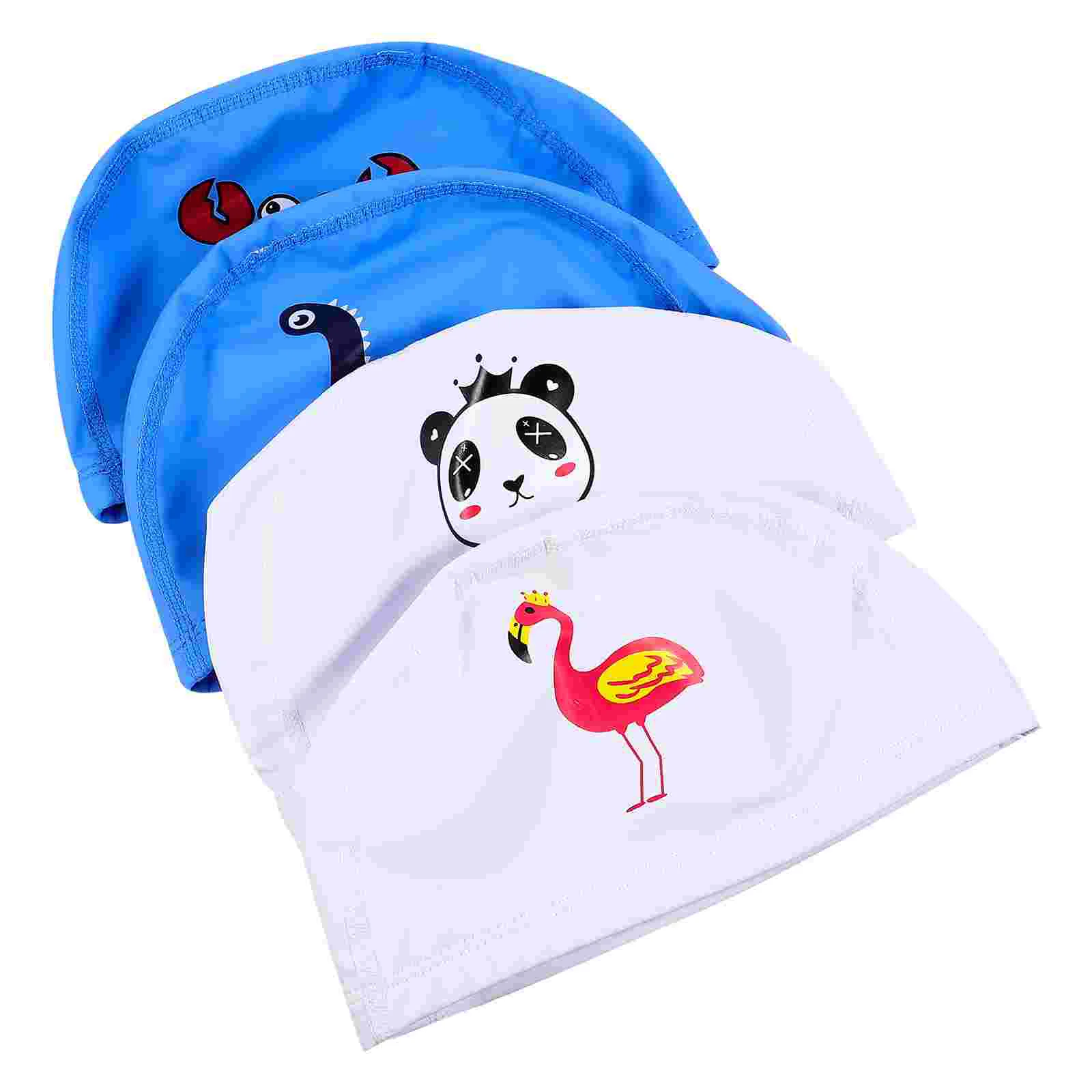 

4pcs Animal Printing Waterproof Swimming Children Swim Hat Bathing