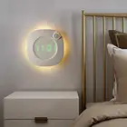 Новый dades 2020 датчик движения светодиодный настенный светильник магнит Крытый ночной ночник с часами времени Nixie часы для коридора декор кольцо свет