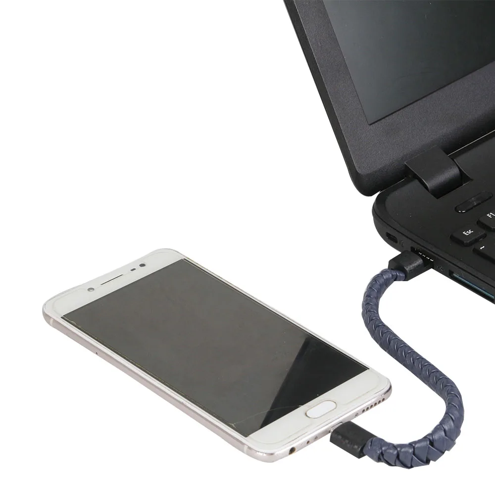 Уличный кожаный мини-Micro USB-браслет зарядное устройство кабель для передачи