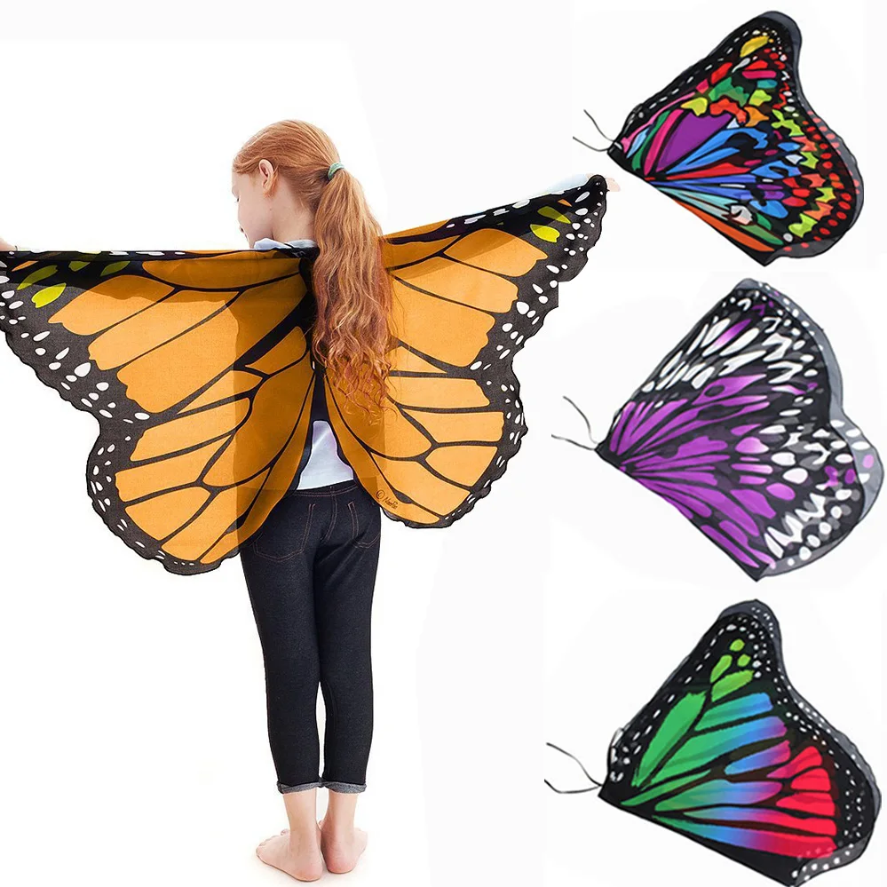 Сказочный карнавальный костюм принцессы бабочка крыло шаль накидка палантин
