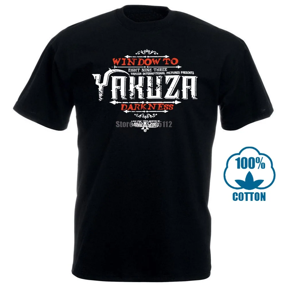 Yakuza Футболка Мужская Круглый хлопок короткий рукав модные футболки 012826