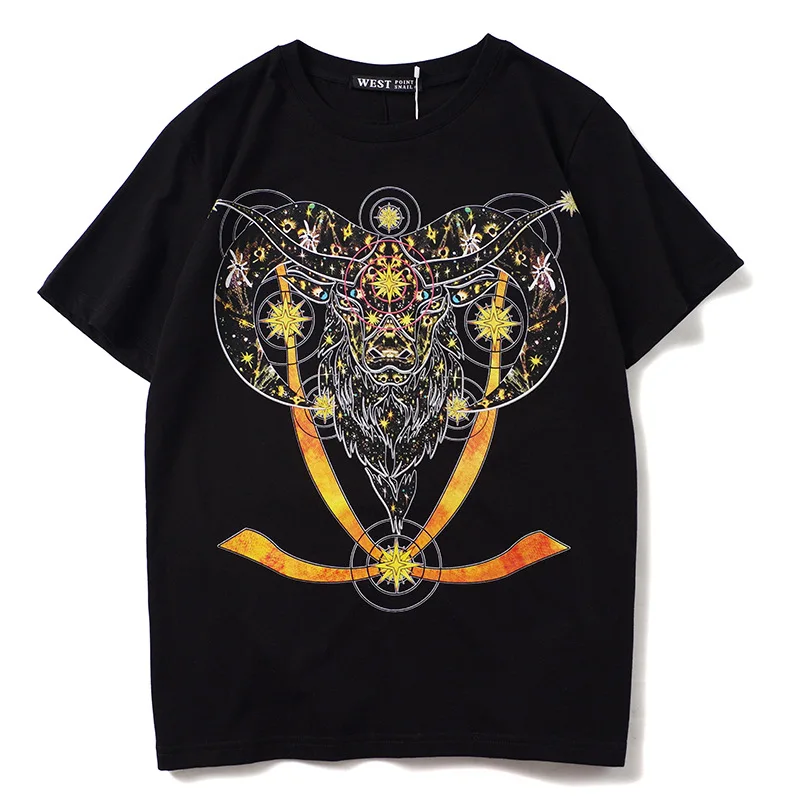 

2020 New Arrival Top Fashion Novelty O-neck Print T Shirt Brand Clothing Tshirt Homme Cotton Short Sleeve T-shirt Loose Men