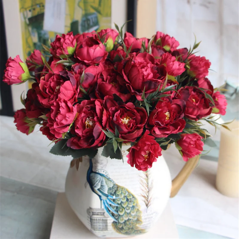 peony flowers artificial spring decoration valentine's day flores artificiales para decoracion hogar 30cm | Дом и сад