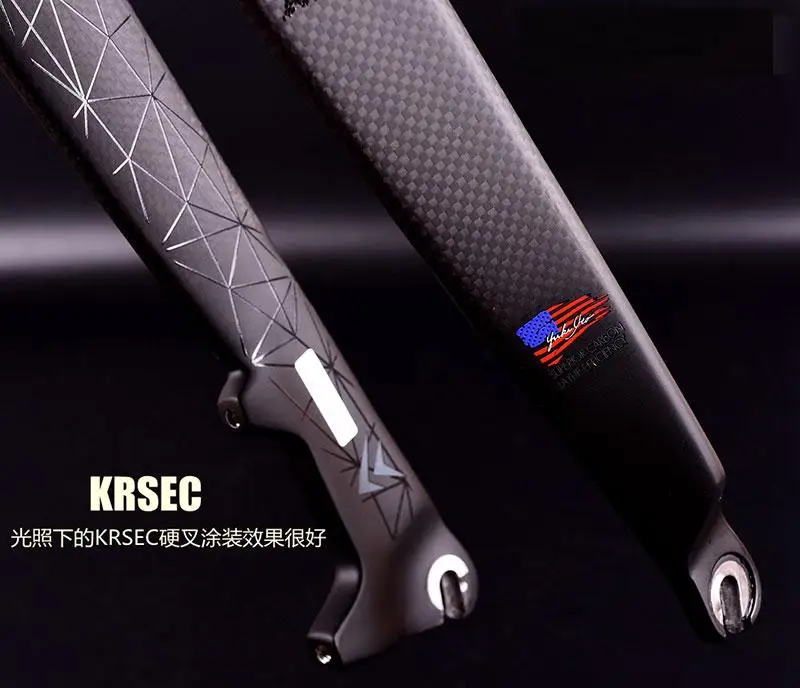 Велосипедная вилка для горного велосипеда из углеродного волокна KRSEC жесткая