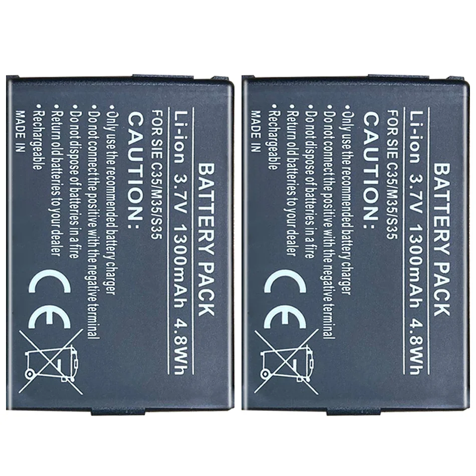 

Мобильный телефон аккумулятор C35/M35/S35 1300 мАч для Siemens 3506, 3508, 3518, 3568, 3608, C35,C35e,C35i,M35,P35,S35, S35i,S46,S47