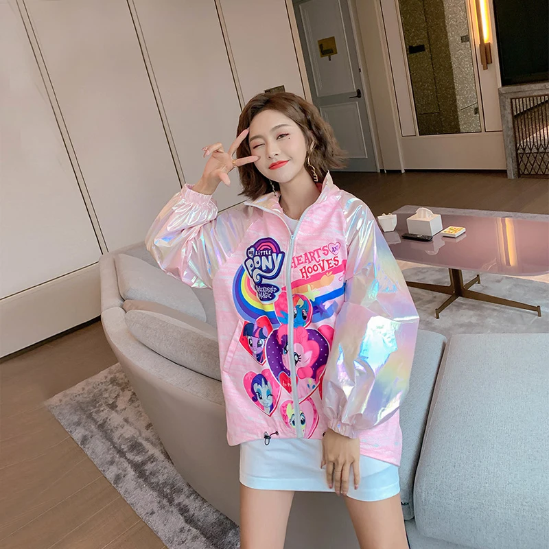 Весна 2020 женские куртки с металлическим рисунком Новое поступление рукавами