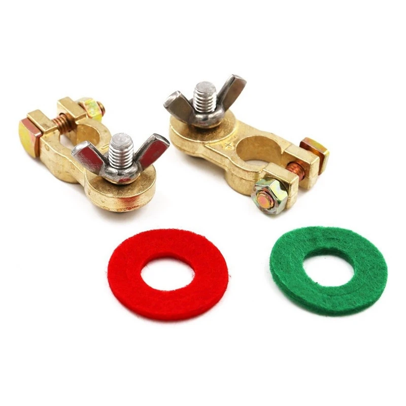 

A Pair Of High-Quality Brand New Battery Clamp Battery Connector Pure Copper Butterfly Nut Battery Clamp Battery Clamp