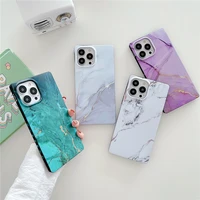 square frame shockproof green blue marble cases for iphone 13 12 11 pro xs max xr x 7 8 plus se2 soft silicon matte cover coques